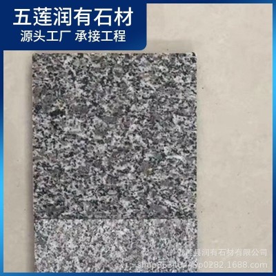 产地直发芝麻灰火烧板 30mm厚庭院户外广场地铺石 浅灰色花岗岩砖图5