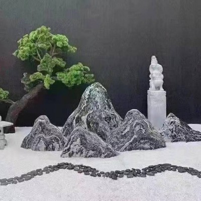 雪浪石切片组合天然雪浪石室内微景观园林别墅庭院造景图4