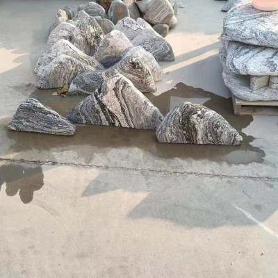 雪浪石切片组合景观石室内枯山水造景天然假山石头庭院泰山石摆件图2