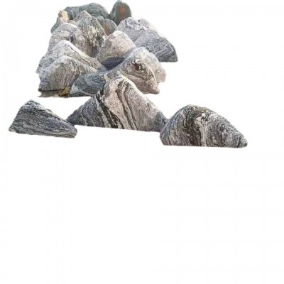 雪浪石切片组合景观石室内枯山水造景天然假山石头庭院泰山石摆件图5