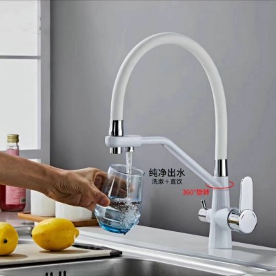 厨房净水龙头家用洗菜盆万向旋转双模水龙头水槽防溅龙头图3