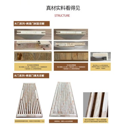 复古法式烤漆木门奶油风欧式实木门法式卧室门中式房间木门安装图3