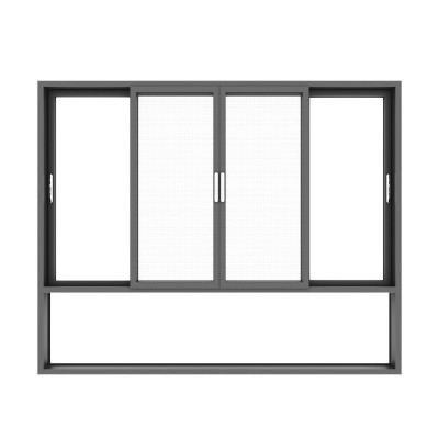 级断桥铝合金左右推拉窗别墅带纱窗封阳台隔音隔热开窗门窗图5
