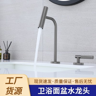 无铅全铜暗装面盆水龙头仿古预埋式冷热水洗脸台盆龙头13-8209BG
