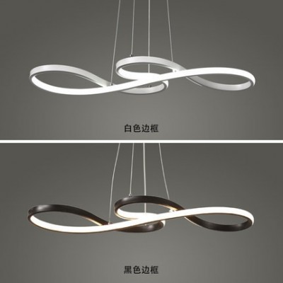 led后现代餐吊灯北欧现代简约创意音符卧室客厅吊灯家居灯 饰跨境图3
