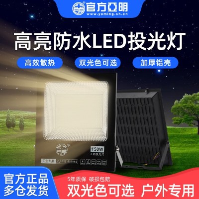 上海亚明led投光灯50W100瓦射灯探照泛光灯户外广告工厂车间照明图2