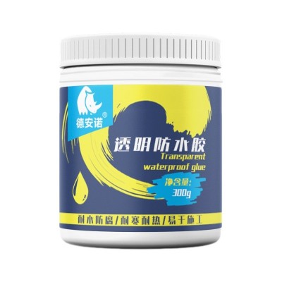透明防水胶4斤装卫生间厨房免砸砖外墙屋顶防水胶窗台补漏防水图5