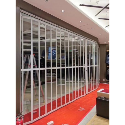 铝合金折叠门推拉门开放式隔断无轨道厨房卫生间阳台隐形伸缩移门图3