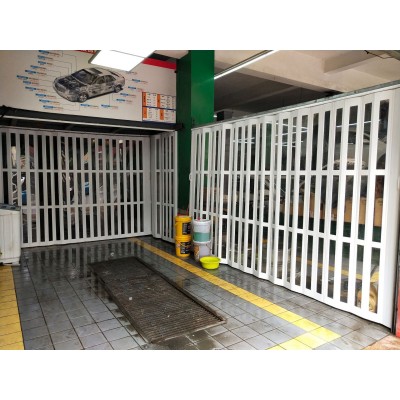四川厂家PVC折叠门 商场推拉门 弧形门 量大从优 工厂图5