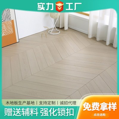 拼接复合木地板人字拼610*117鱼骨拼575*105整芯新料ENF木地板图3