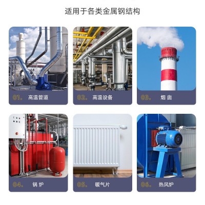 800度有机硅耐高温漆热交换器专用漆烟囱管道耐高温附着力好防腐图3