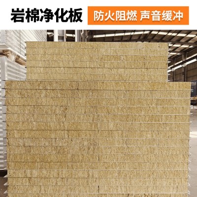 机制岩棉净化板源头工厂手工岩棉净化板食品厂隔墙吊顶无尘车间用图3