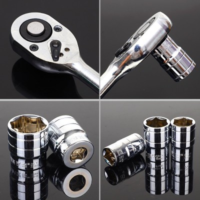 汉森32件套筒镜面套筒扳手棘轮套筒组合工具汽车维修工具五金工具图3