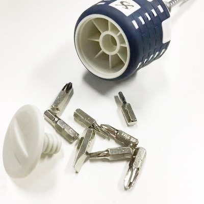 莱仕 铬钒钢批杆组套螺丝刀盎状柄棘轮伸缩螺丝批8件套 十/一字梅图2