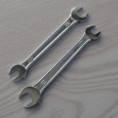 定制加工 45#汽修镀铬扳手 抛光两用开口扳手 专做五金工具呆扳手图2