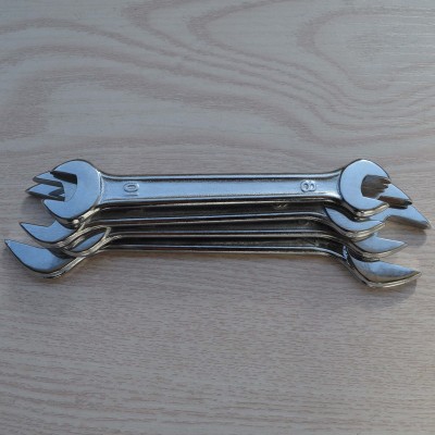 定制加工 45#汽修镀铬扳手 抛光两用开口扳手 专做五金工具呆扳手图3