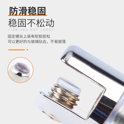 玻璃夹子固定托卡扣支架层板夹圆柱半圆方形托架卡条酒柜隔板卡子图2