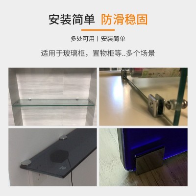 玻璃夹子固定托卡扣支架层板夹圆柱半圆方形托架卡条酒柜隔板卡子图4