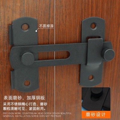 加厚不锈钢红古铜门扣门栓宠物笼锁插销保险栓移门搭扣门闩门锁图2