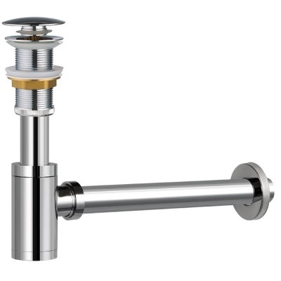 洗手盆墙排下水器套装防臭面盆全套瓶式除臭器铜隔气壶P弯排水管图5