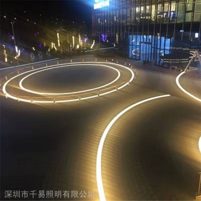 方形地砖灯 LED圆型地埋灯 IP67防水 地面装饰景观灯光图2