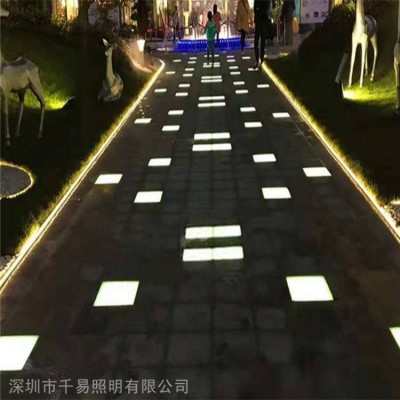 方形地砖灯 LED圆型地埋灯 IP67防水 地面装饰景观灯光图5
