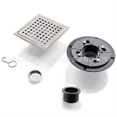 美式极简6英寸304 SUS拉丝工艺淋浴排水管浴缸浴室防臭地漏配件图5