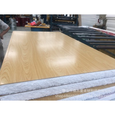 广东厂家生产批发保温材料彩钢木纹泡沫夹芯板 室内隔墙泡沫板图4