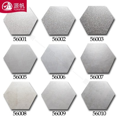 水泥灰色六边形地板砖600*520 北欧防滑厨卫阳台餐厅六角仿古瓷砖图5