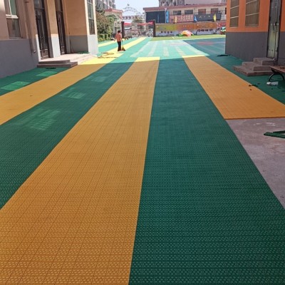 厂家爆款直销十六字格悬浮地板太阳花幼儿园篮球场室外适用拼装地图5