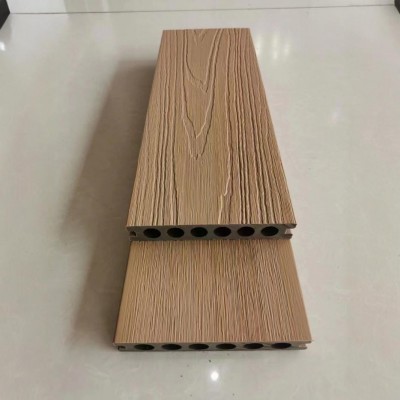 塑木地板户外木塑木板露台室外阳台二代庭院实木木材木地板批发厂图3