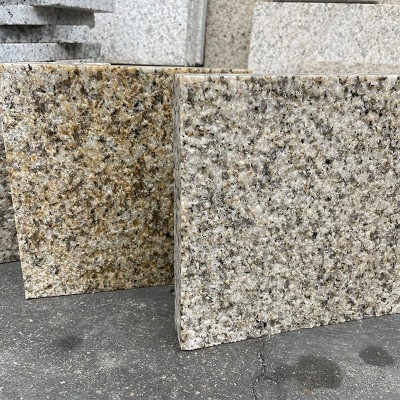 湖北随州石材厂家花岗岩黄金麻荔枝面地铺外墙大理石黄锈石石板图2