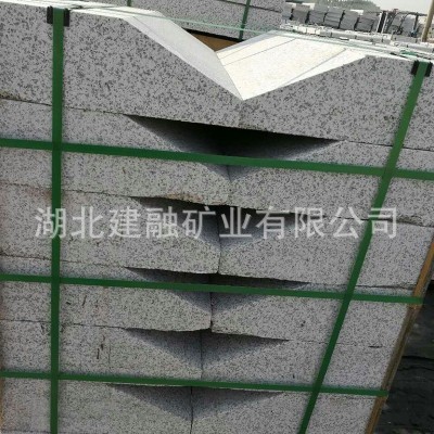 芝麻白花岗岩侧石 芝麻灰路沿石树池 S形路牙石 尺寸可定图2