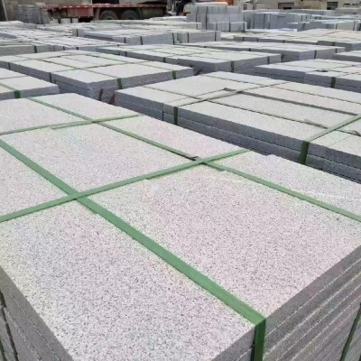 花岗岩麻石外墙干挂 芝麻灰立道牙 荔枝面火烧板公园广场图3