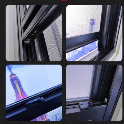 美式提拉窗 跨境外贸专用铝合金提拉窗 可双提拉可带纱网图4