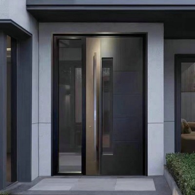 海外热门偏轴门 家装热门入户门 庭院大门 多款式 均可定 制图2