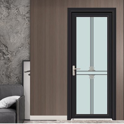 厂家直销平开门极窄钛镁合金卫生间门磨砂浴室厨房阳台长虹玻璃门图2