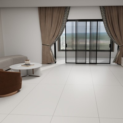 新品佛山奶油白黄灰色柔光天鹅绒肌肤釉素色750x1500超白胚地砖图3