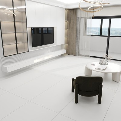 新品佛山奶油白黄灰色柔光天鹅绒肌肤釉素色750x1500超白胚地砖图4