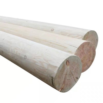 河南户外防腐木 碳化木圆木材 园林地板木屋景观凉亭材料厂家批发图5