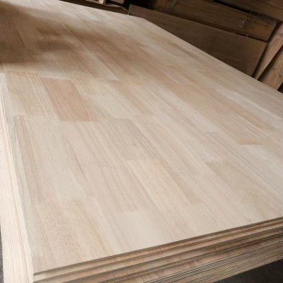 橡胶木指接板实木集成板现货定 制加工衣柜板办公桌可上漆图4