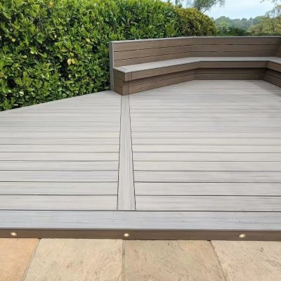 厂家直销户外木塑地板二代共挤实心压花加厚木地板庭院花园塑木板图3