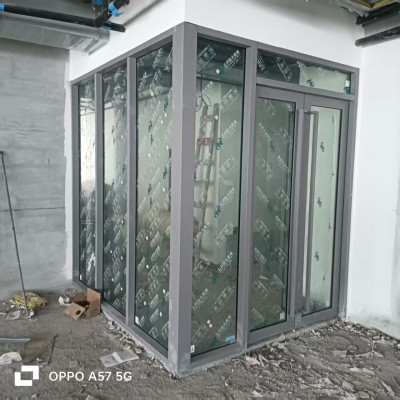 弧形防火玻璃隔断工程 耐火2小时隔热隔音源头厂家直供图3