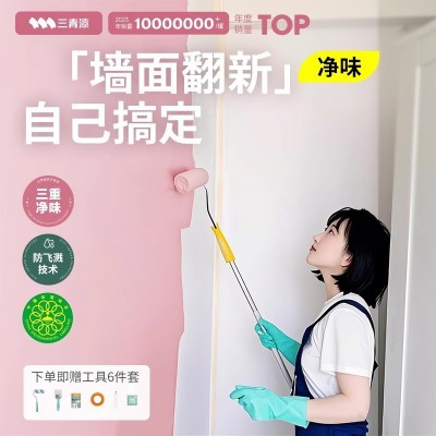 三青漆水性漆室内家用乳胶漆内墙自刷白色墙面翻新修复防 霉环保漆图5