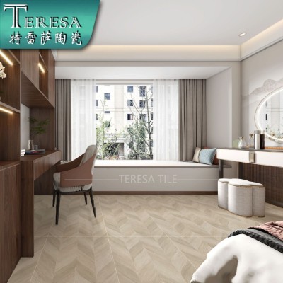 鱼骨木纹砖600x1200原木风全瓷哑光客餐厅卧室防滑瓷砖北欧防滑砖图4