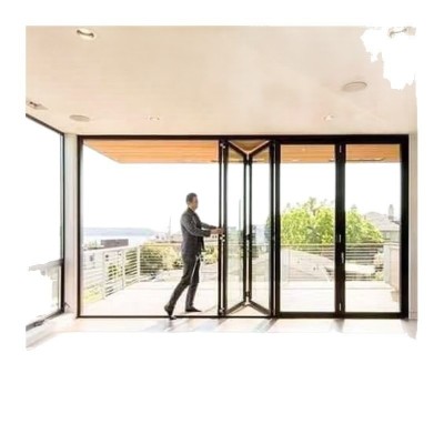 防夹手重型折叠门隔断门商铺阳光房阳台别墅玻璃铝合金推拉门定制