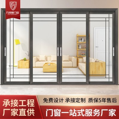 中窄系列推拉门 铝合金静音玻璃门现代简约16极窄推拉门图5