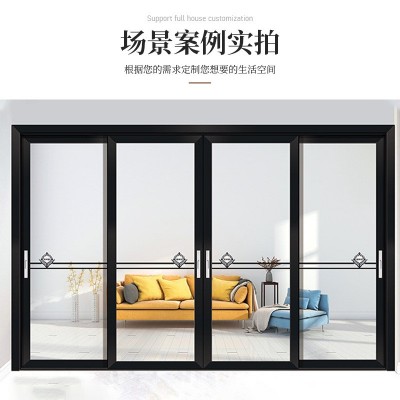 中窄系列推拉门 铝合金静音玻璃门现代简约16极窄推拉门图2