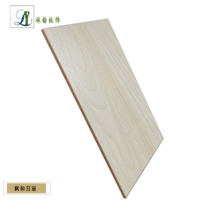 厂家直销18mm木纹色生态板整张三聚氰胺免漆板橱柜E1级饰面多层板图5