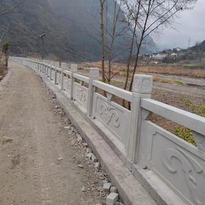 花岗石栏杆栏板厂家寺院仿古石栏杆河道大桥石护栏石材仿古石材图4